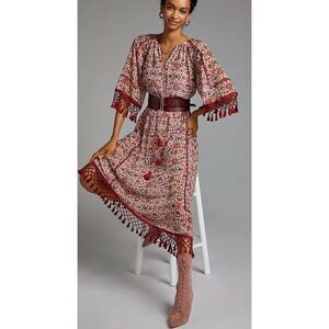 NWOT Sachin & Babi Tasseled Floral Maxi Dress, $465 XS